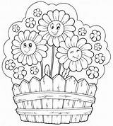 Coloring Flower Pages Garden Summer Flowers Cute Color Printable Colouring Preschool Sheet Kids Clipart Print Beautiful Fun Fences Getcolorings Clip sketch template