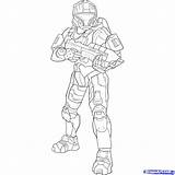 Halo Reach Spartan Emile Coloringme Jefe Covenant Bing sketch template