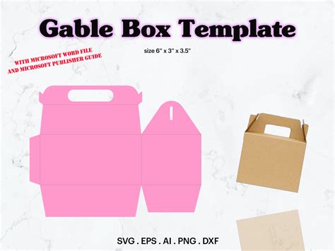 gable box template svg gable box size     etsy