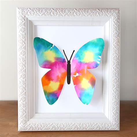 tissue paper butterfly art easy project  kids   autumn