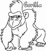Gorilla Printable Coloring Sheets Print Pages Kids Animal sketch template
