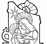 Mother Mary Coloring Pages Christmas Kids Color Printable Jesus Sheet Glass Lady Book Choose Board Stained Nativity sketch template