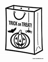 Halloween Coloring Candy Pages Trick Treat Colormegood Holidays sketch template