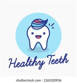 healthy teeth poster cute illustration stock vector royalty