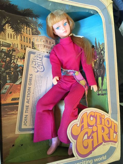 vintage  action girl doll  palitoy  boxed  club card