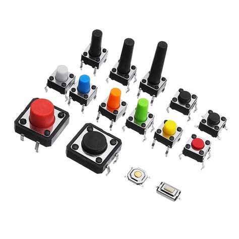 pcs  types tactile push button switch micro switch dip smd  pin