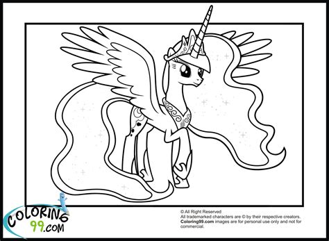 pony princess luna coloring pages team colors