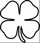 Clover Leaf Four Clipart Clip Outline Coloring Pages Clipartmag Clipground Surprising sketch template