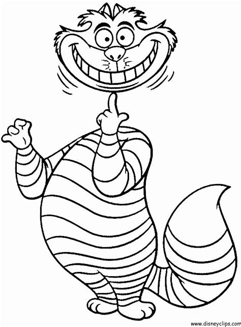 cheshire cat coloring page unique  cheshire cat coloring page