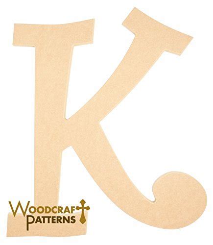 16 Capital Letter K Curly Unfinished Wood Diy Craft Cutout To Sell