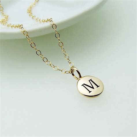 gold initial necklace  wished  notonthehighstreetcom