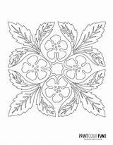 Hibiscus Printcolorfun sketch template