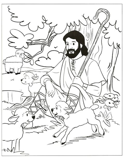 good shepherd coloring page sundayschoolist