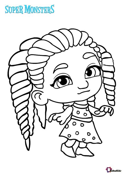 zoey walker coloring super monsters tv show coloring pages bubakidscom