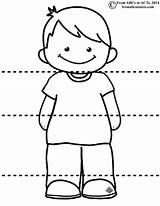 Head Shoulders Knees Toes Coloring Template Boy sketch template
