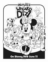 Coloring Minnie Mouse Printable Sheet Pages Disney Wizard Dizz Junior Sweeps4bloggers Choose Board Jr sketch template