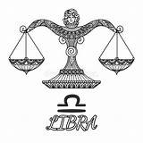 Libra Waage Signe Sternzeichen Zendoodle Zodiaque Senin Ramalan Zodiak Juni Zentangle Horoskop Deno Licina Conception Teken Harus Seimbang Volwassen Kleurend sketch template