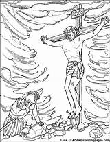 Coloring Pages Easter Christian Jesus Resurrection Crucifixion Christ Popular sketch template