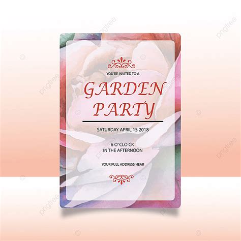 garden party invitation template     pngtree