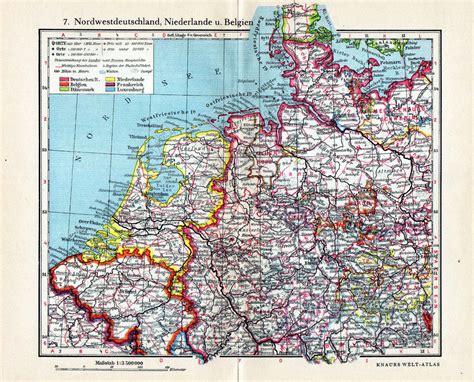 antique map netherlands belgium northwest germany 1932 nederland belgië kaart ebay