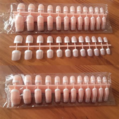 groothandel  kits volledige cover franse nep nagels naakt natuurlijke manicure nail tips faux