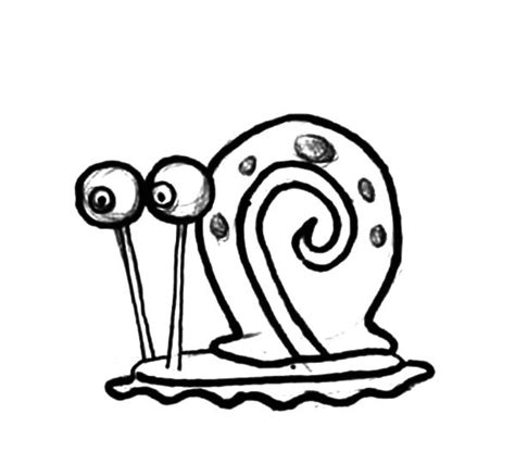 gary the snail walking at bikini bottom coloring pages