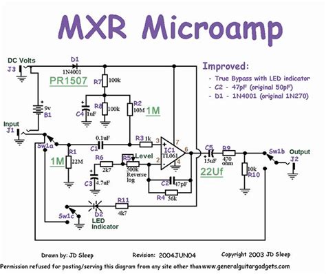 mxr micro amp schematic