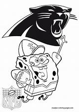 Coloring Panthers Pages Carolina Nfl Football Spongebob Clipart Panther Library Popular Coloringhome sketch template