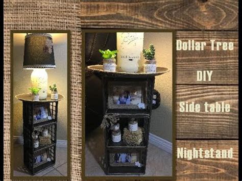 dollar tree diy side table night stand youtube