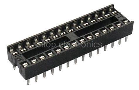 10x 28 Pin Dil Dip Ic Socket Pcb Mount Connector 8 14 16 18 24 40 Pin