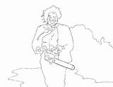 Leatherface Coloring Pages Printable Kids sketch template
