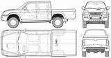 Mitsubishi L200 Cab Double Blueprints Pickup 2006 Truck Suv 2002 Cub 1995 Car 2005 Fiat Triton Top Topworldauto Motoimg sketch template