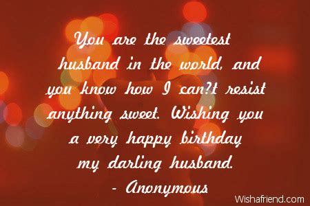 sweetest husband birthday quote  husband