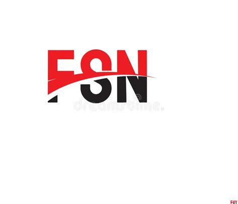 fsn letter initial logo design vector illustration stock vector