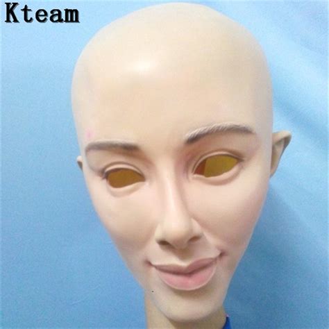 top grade realistic latex female mask for halloween human female