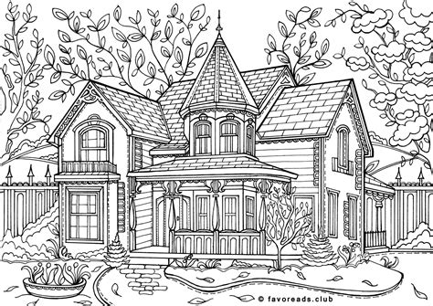house coloring pages printable