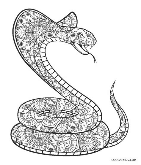 printable snake coloring pages  kids