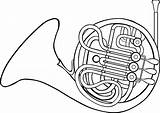 Horns Musical sketch template