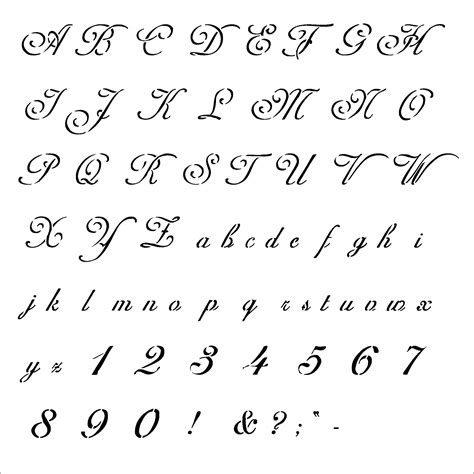 printable letter stencil templates tattoo fonts alphabet