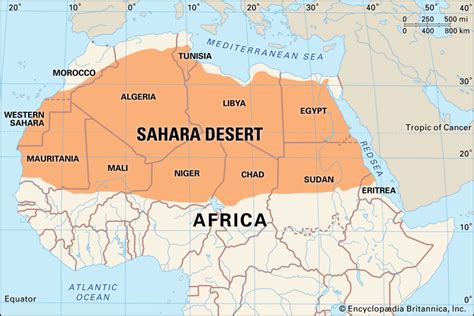 printable sahara desert map  countries  world map  countries