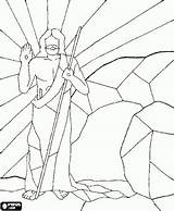Risorto Colorare Gesù Cristo Gesu Resurrezione Colora Disegno Sepolcro Domenica Aperto sketch template