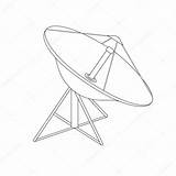 Drawing Satellite Radar Dish Getdrawings Antenna sketch template