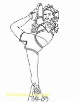 Coloring Stunt Cheerleading Pages Cheer Getdrawings sketch template
