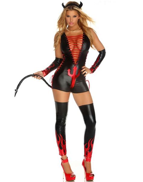 Sexy Vinyl Leather Halloween Costume 2015 Woman Sexy