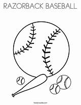 Coloring Ball Baseball Play Giants Razorback Go Print Softball Bat Favorites Login Add Twistynoodle Noodle Cursive sketch template