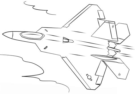 raptor fighter jet coloring page  printable coloring pages