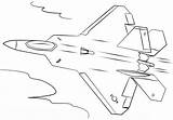 Raptor Caccia Aereo F16 F35 35 Supercoloring Straaljager Ausmalbild Militärflugzeuge Bomber sketch template
