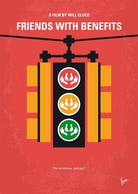 No629 My Friends With Benefits Minimal Movie Poster Wh Poster By