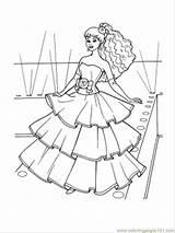 Coloring Pages Printable Dresses Dress Color Clothing Flamenco Wedding Pretty Clothes Girly Print Prince William Royal British Kids Colour Barbie sketch template