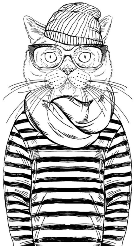 cool cat coloring page  cleverpediacom